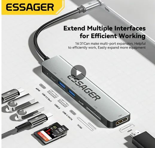 Hub Essager-Usb Tipo-C para Hdmi - Foto 2