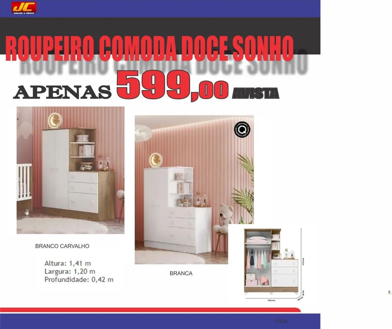 Guarda-Roupa Infantil com Prateleiras e Gavetas - Foto 5