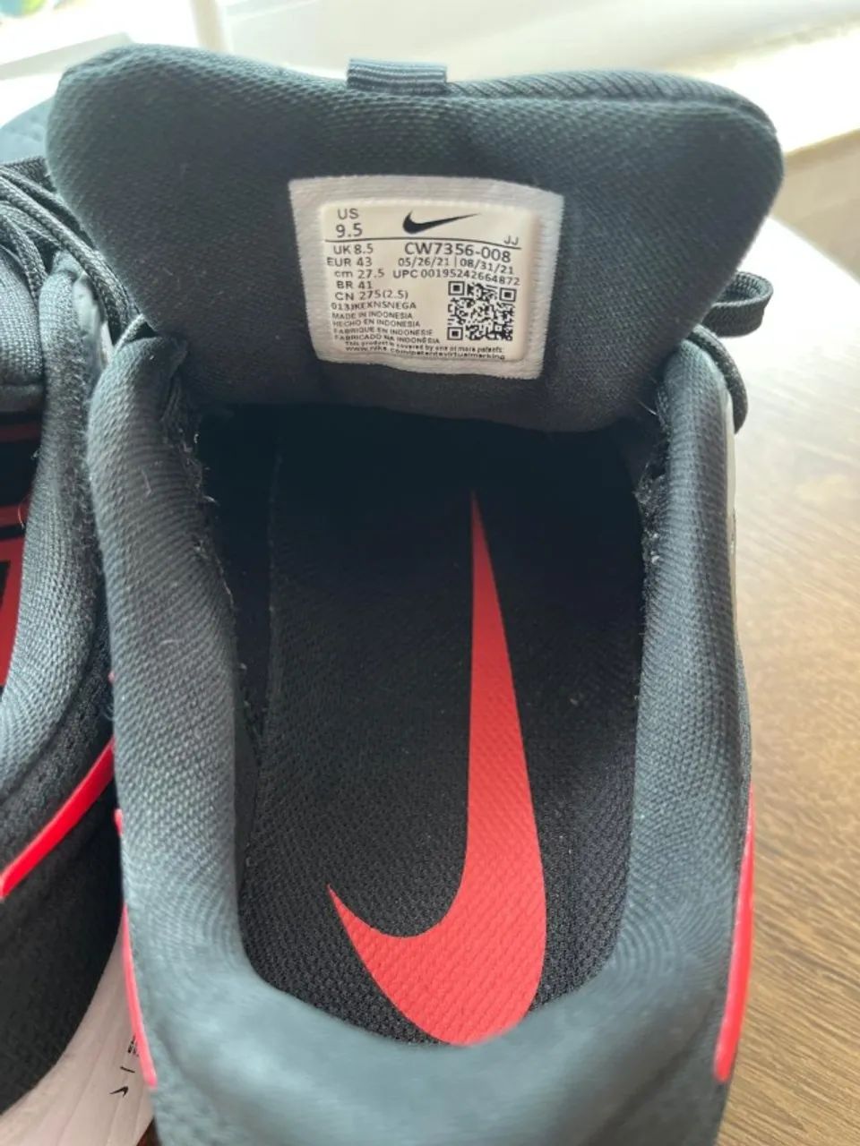 Tenis Nike Air Zoom Pegasus preto e vermelho - tamanho 41 (US 9,5) excelente estado - Foto 3