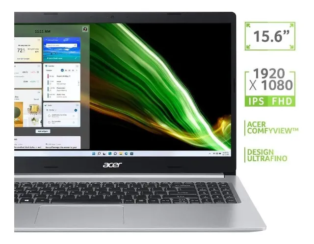 Notebook Aspire 5 2,60-3,80GHz 20GB RAM SSD Nvme 250GB + HD500GB FullHD Ultra fino