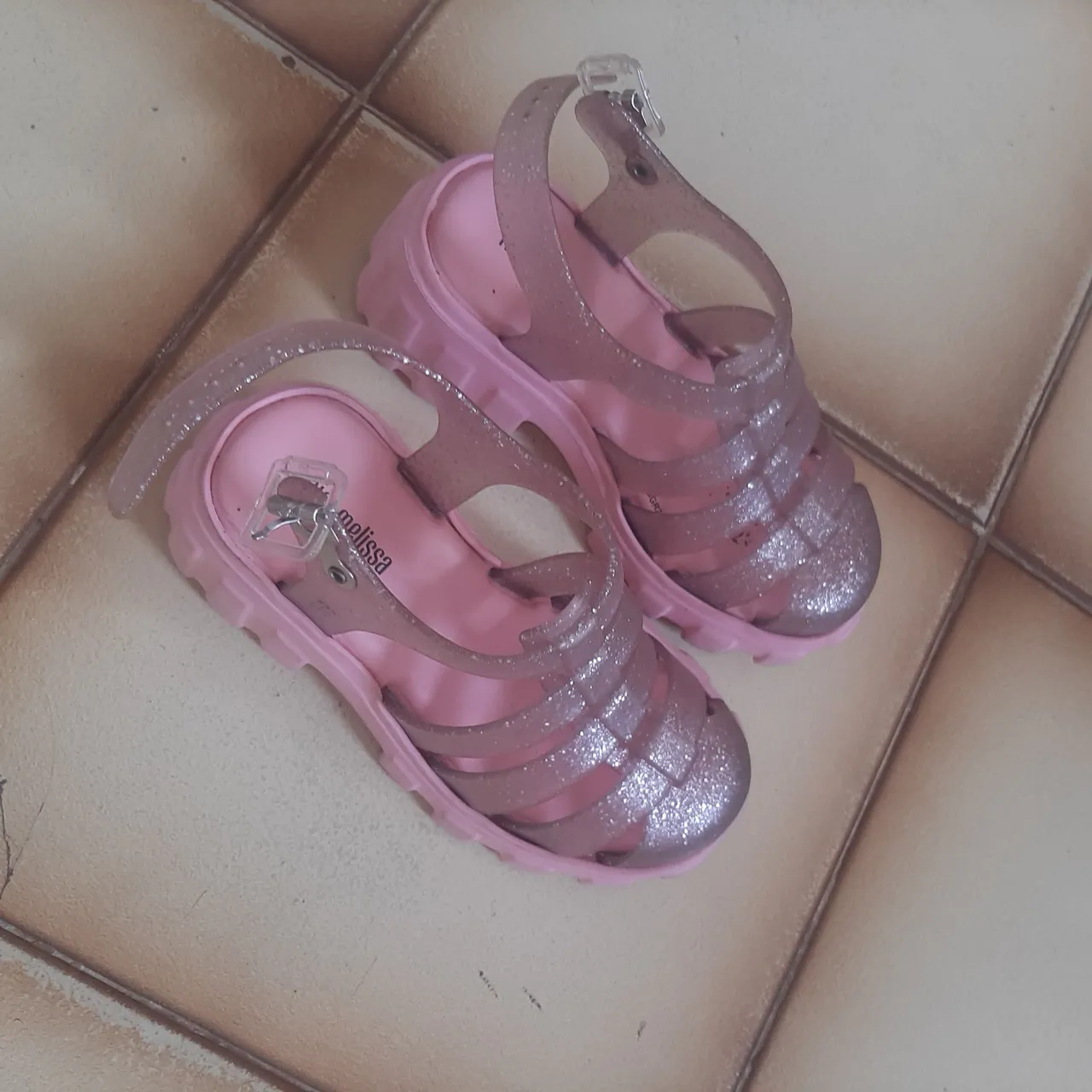 Sandálias Melissa Rosa Glitter
