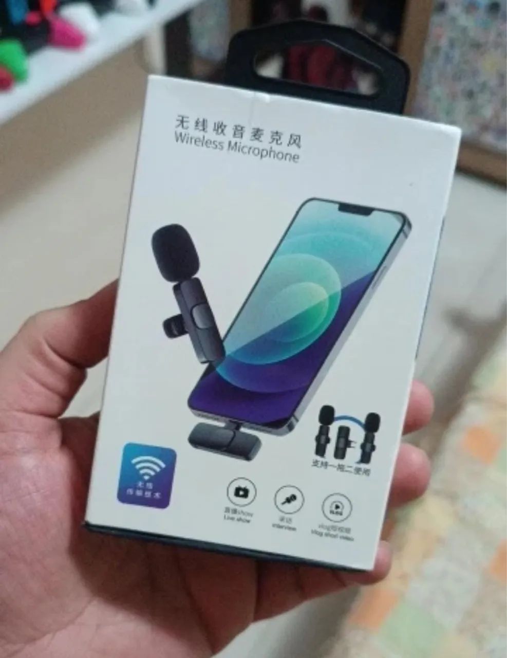 Microfone Lapela portátil sem fio para celular - Lacrado - Foto 3