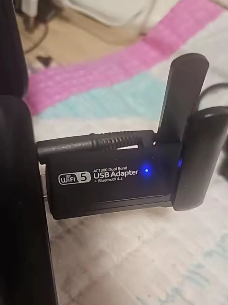 Adaptador Wi-Fi e Bluetooth USB 3.0 1300 Mbps - Foto 3