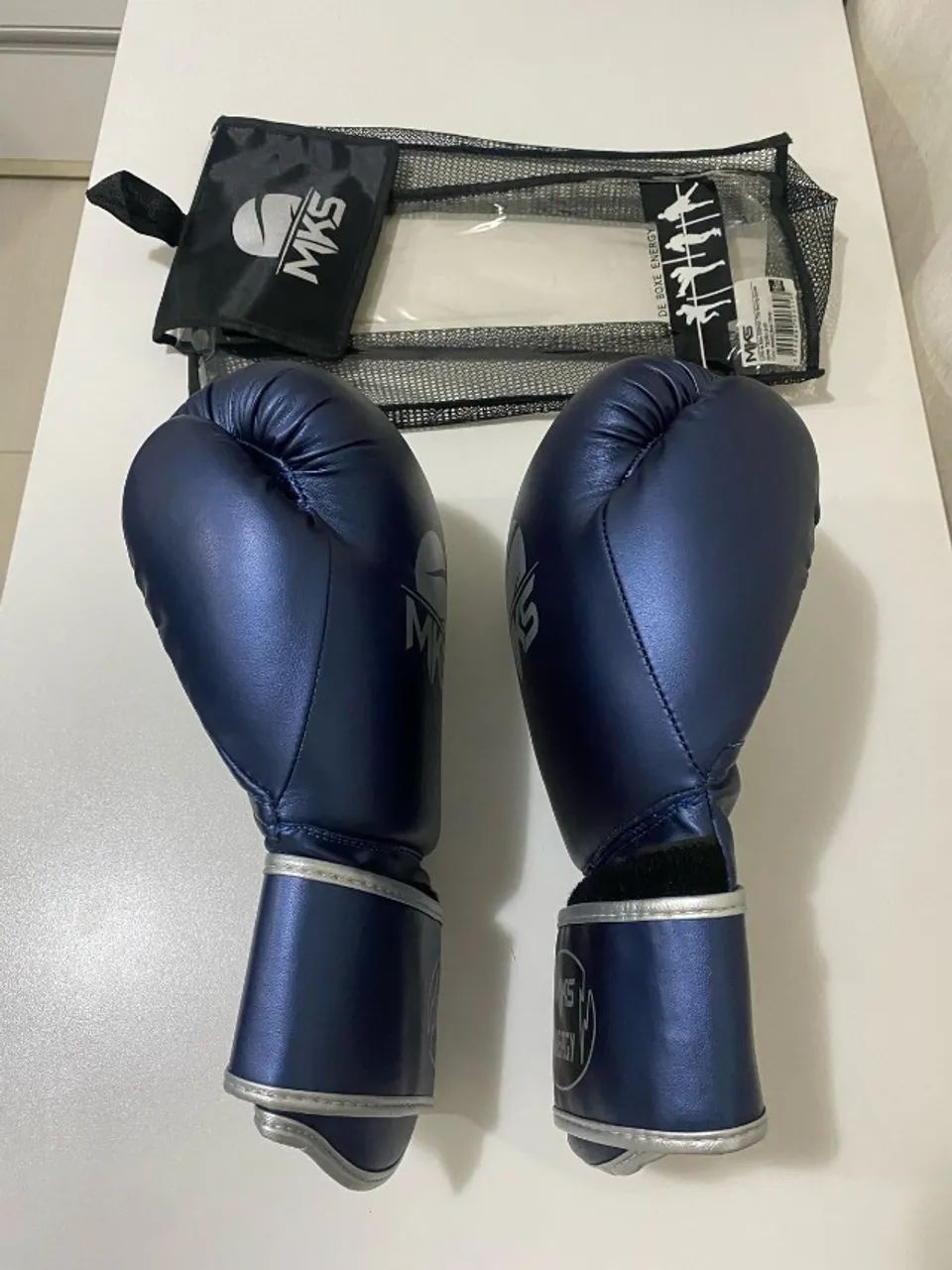 Luva De Boxe Mks Energy V2 Metalic Blue - Foto 3