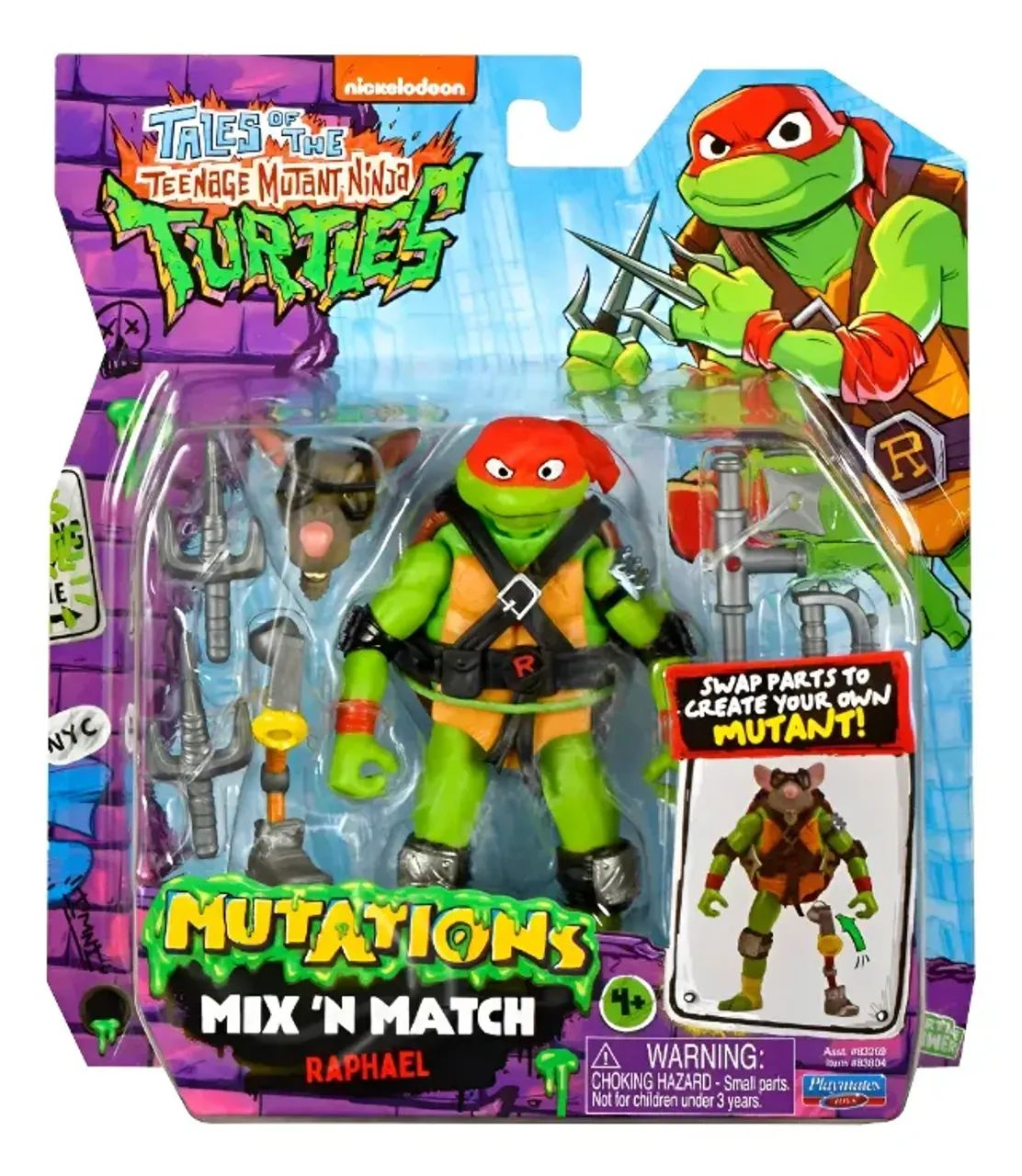 Boneco Raphael Mutations Mix M Teenage Mutant Ninja Turtles