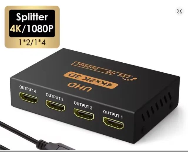 Conversor divisor compatível com hdmi 1 em 4 saídas hd 1. - Foto 2