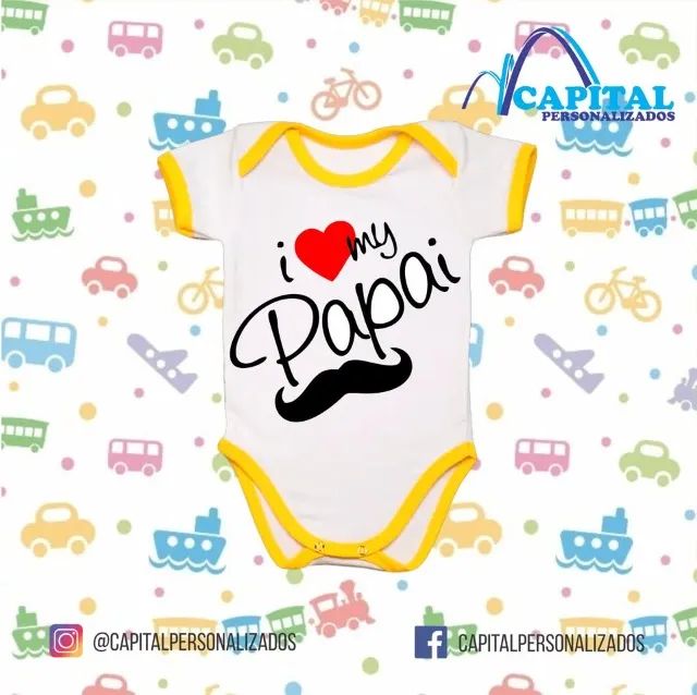 body infantil com detalhes em cores 