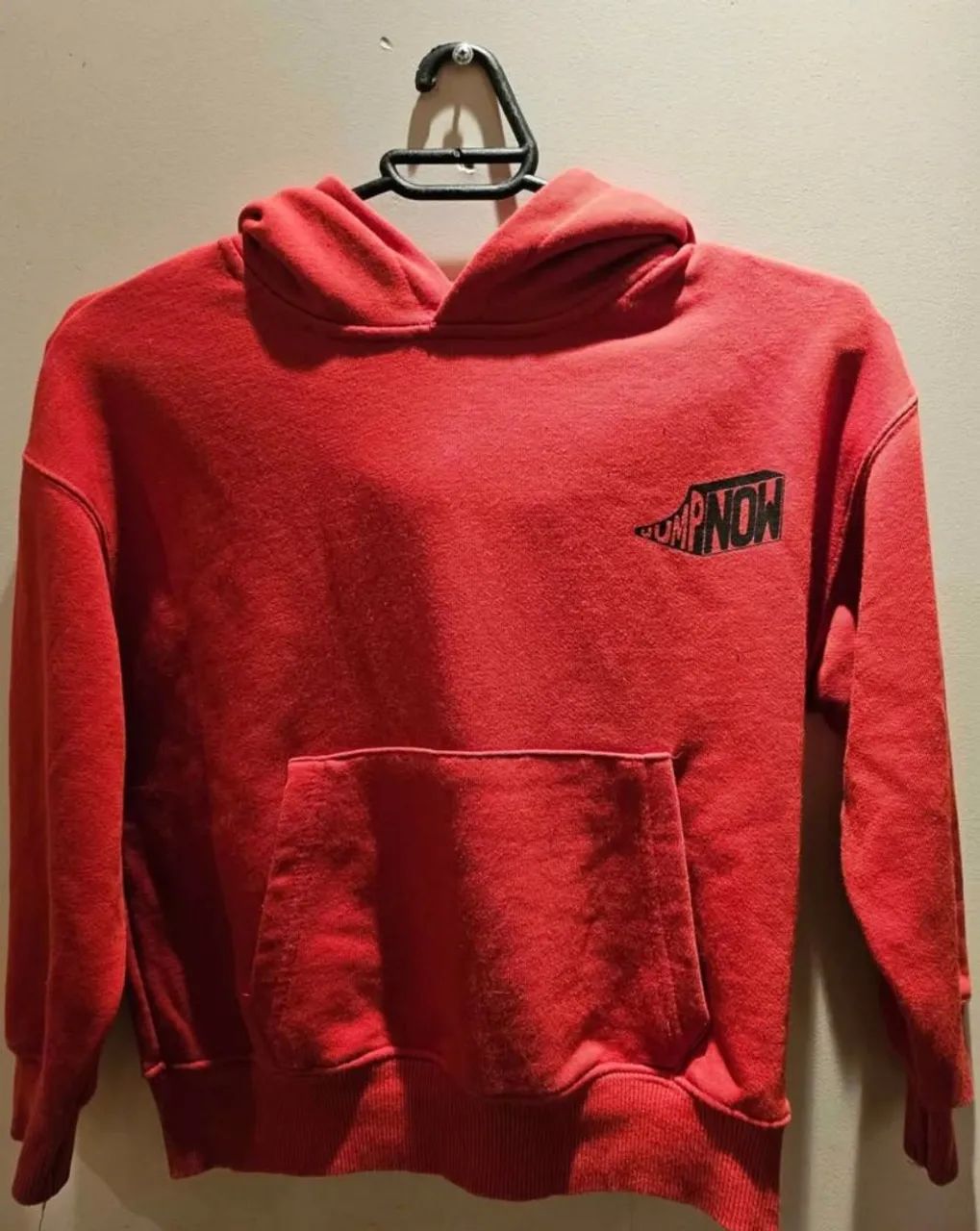 Moletom Vermelho com Capuz - Jump Now tamanho 7 Zara