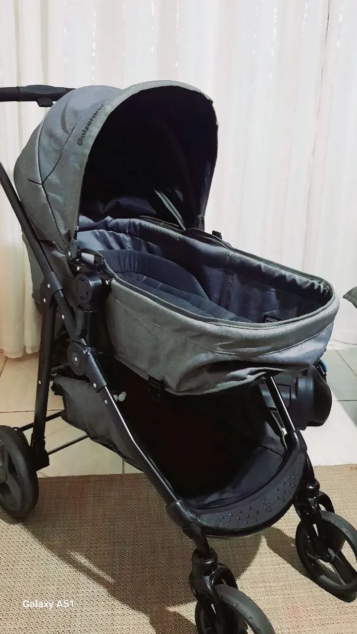 Carrinho e Bebê Conforto Cinza - Foto 2