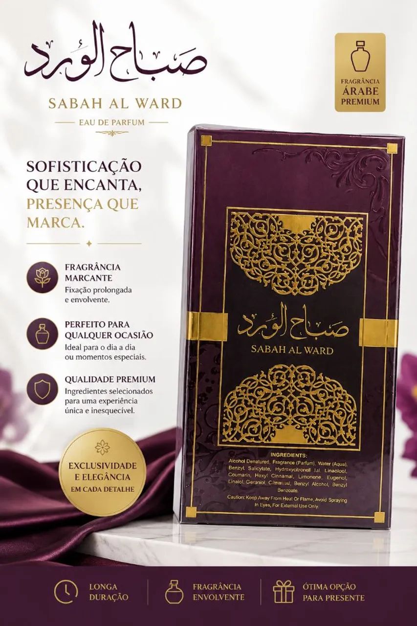 PERFUME SABAH AL WARD - FRAGRÂNCIA ÁRABE