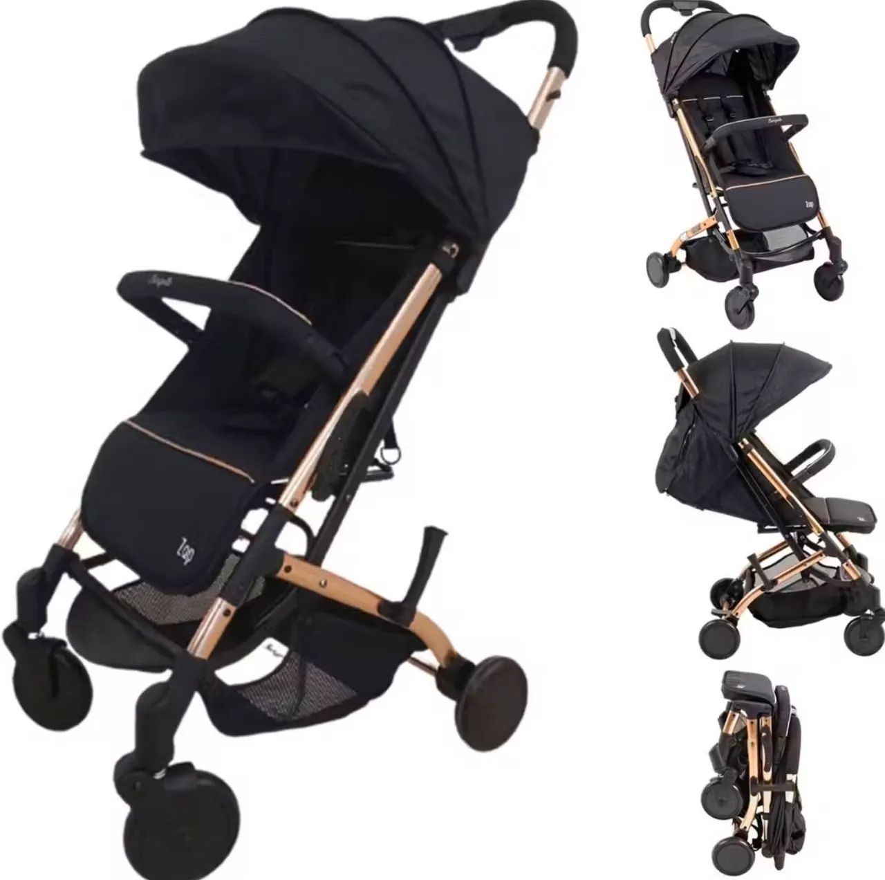 Carrinho de bebê Burigotto metal e cobre