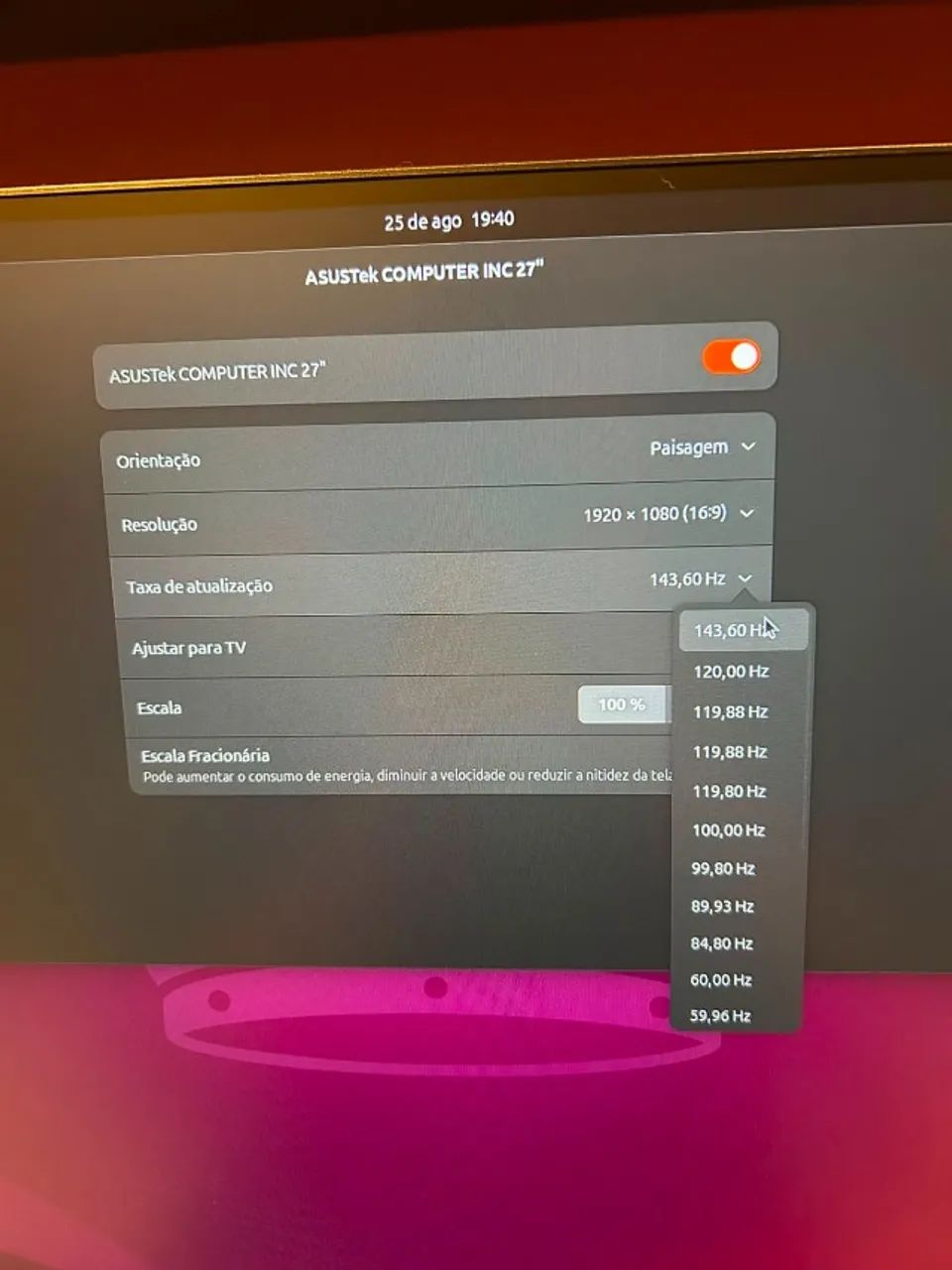 Monitor ASUS TUF 27 polegadas 144hz Full HD DisplayPort - Foto 2