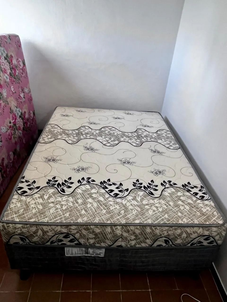 CAMA BOX CASAL + COLCHÃO ORTOBOM