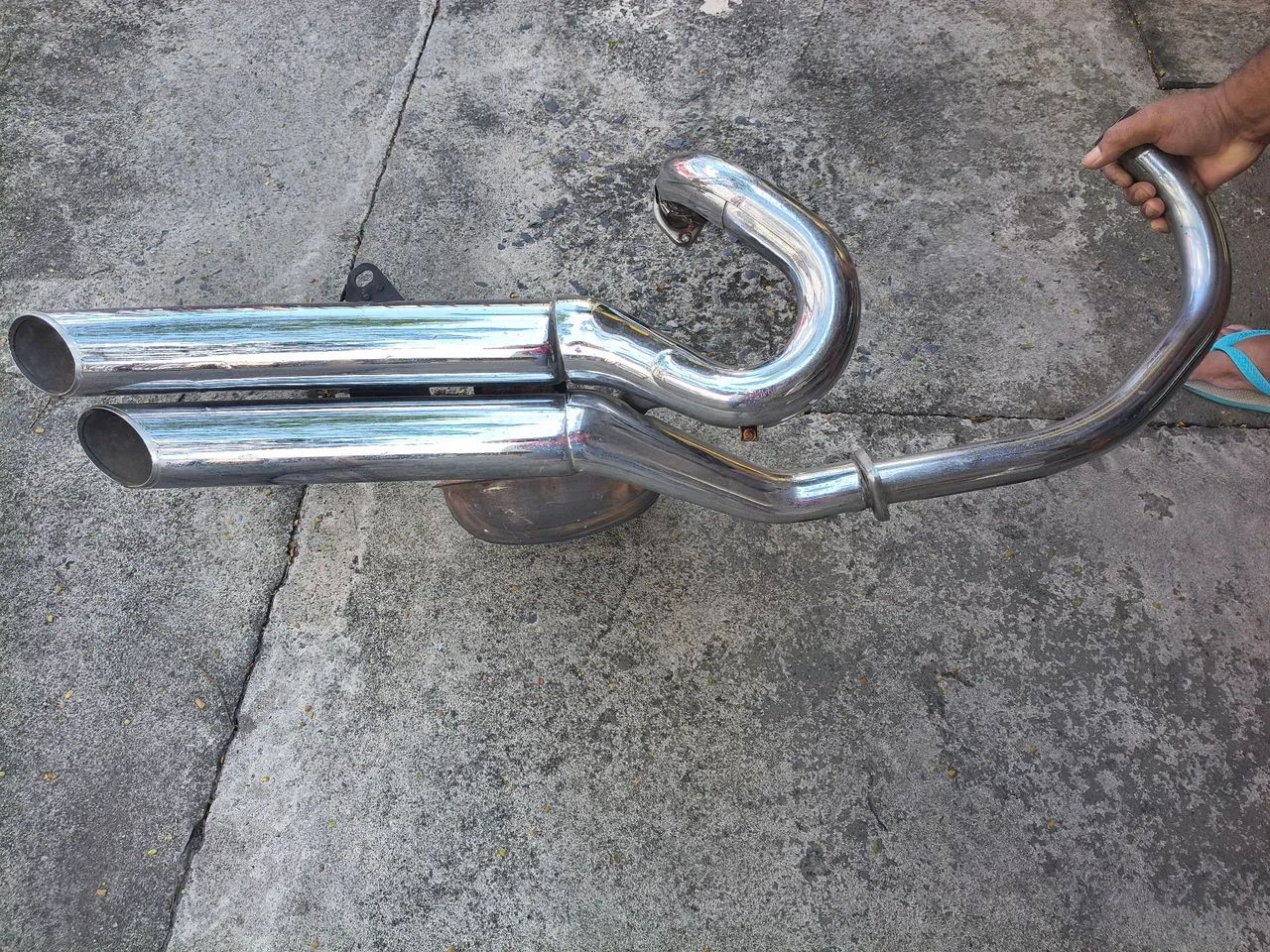 Escapamento para moto custom yamara virago 535 - Foto 4