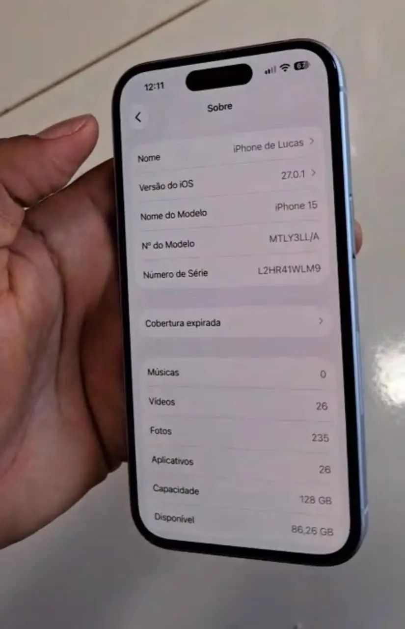 iPhone 15 azul 128G ?86% - Foto 3