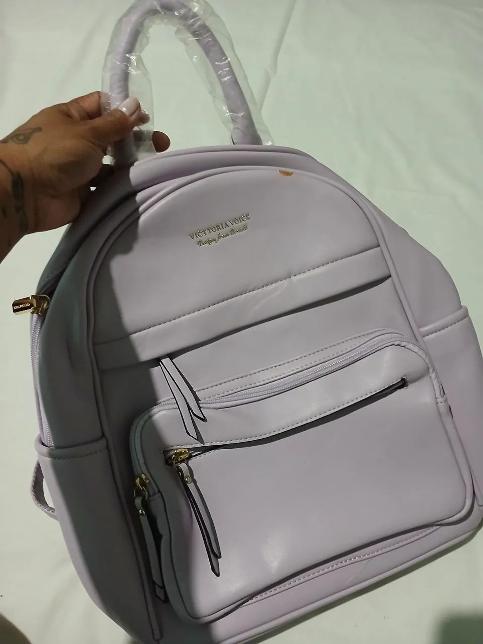 Mochila social lilás 