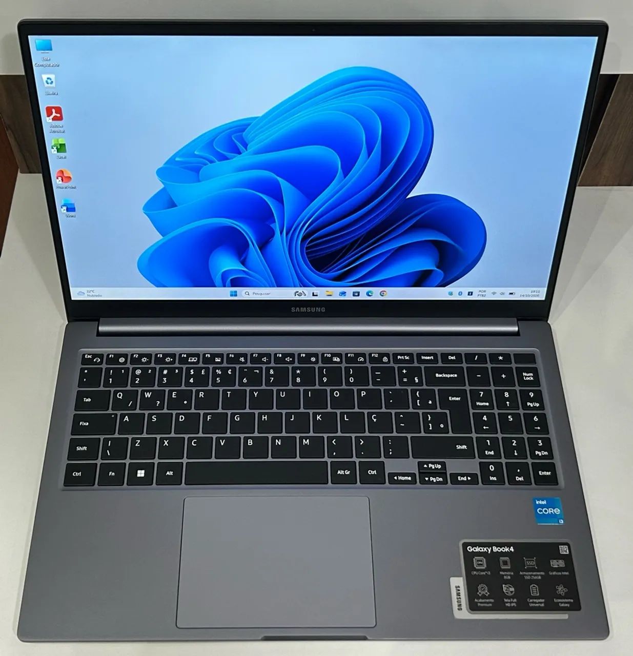 Notebook i3 13° 8GB com SSD NVME