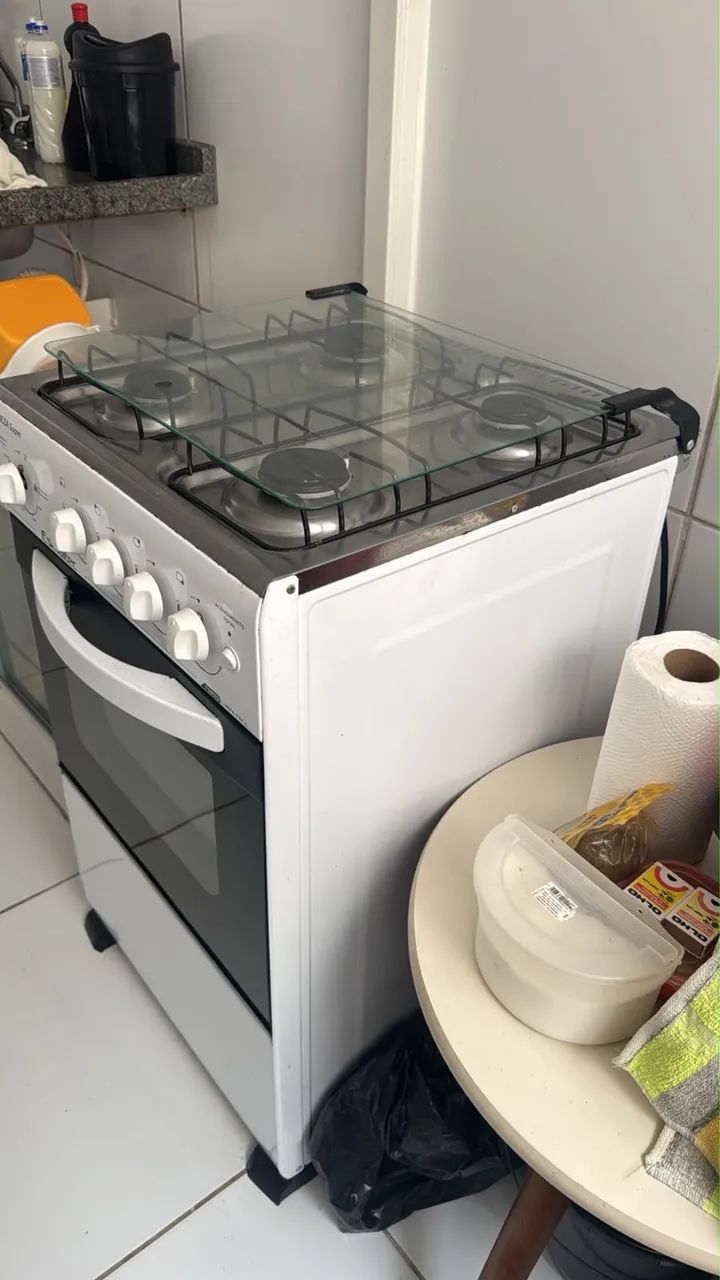 Fogão Esmaltec Veneza Super 4 Bocas com Mesa de Vidro - Funcionando Perfeitamente - Foto 5
