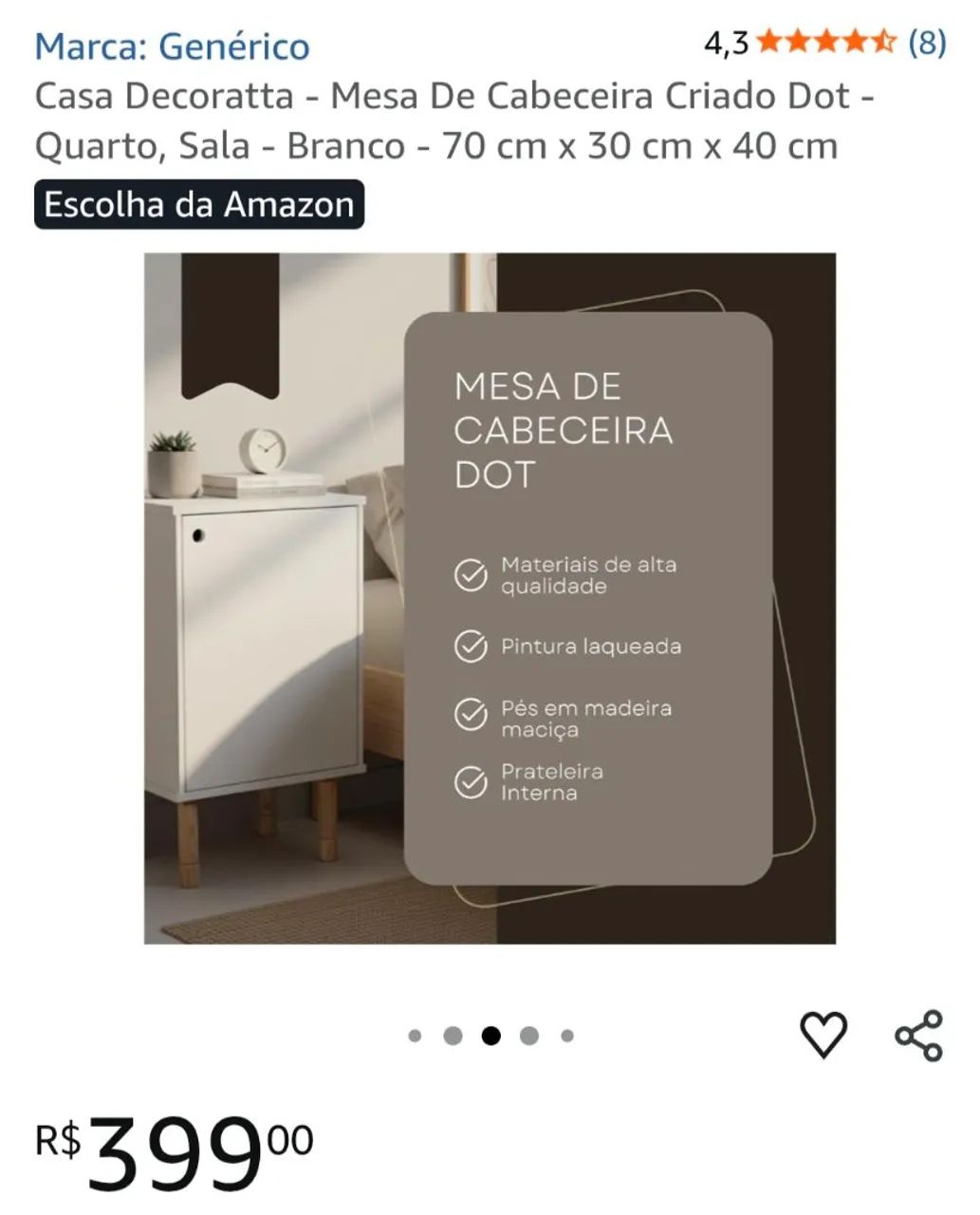Mesa de Cabeceira - Foto 3