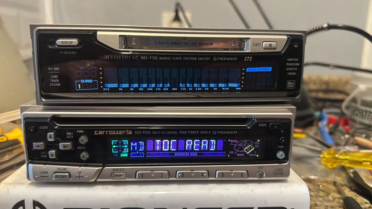 Pioneer CD e MD DEH-P505 MDS-P700 não DEH-P836 DEQ-7600