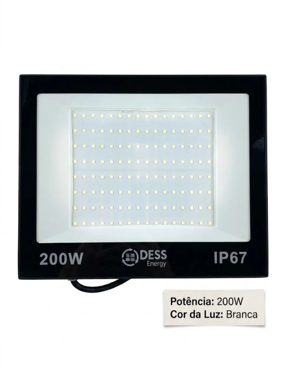 Refletor LED 200W Branco IP67