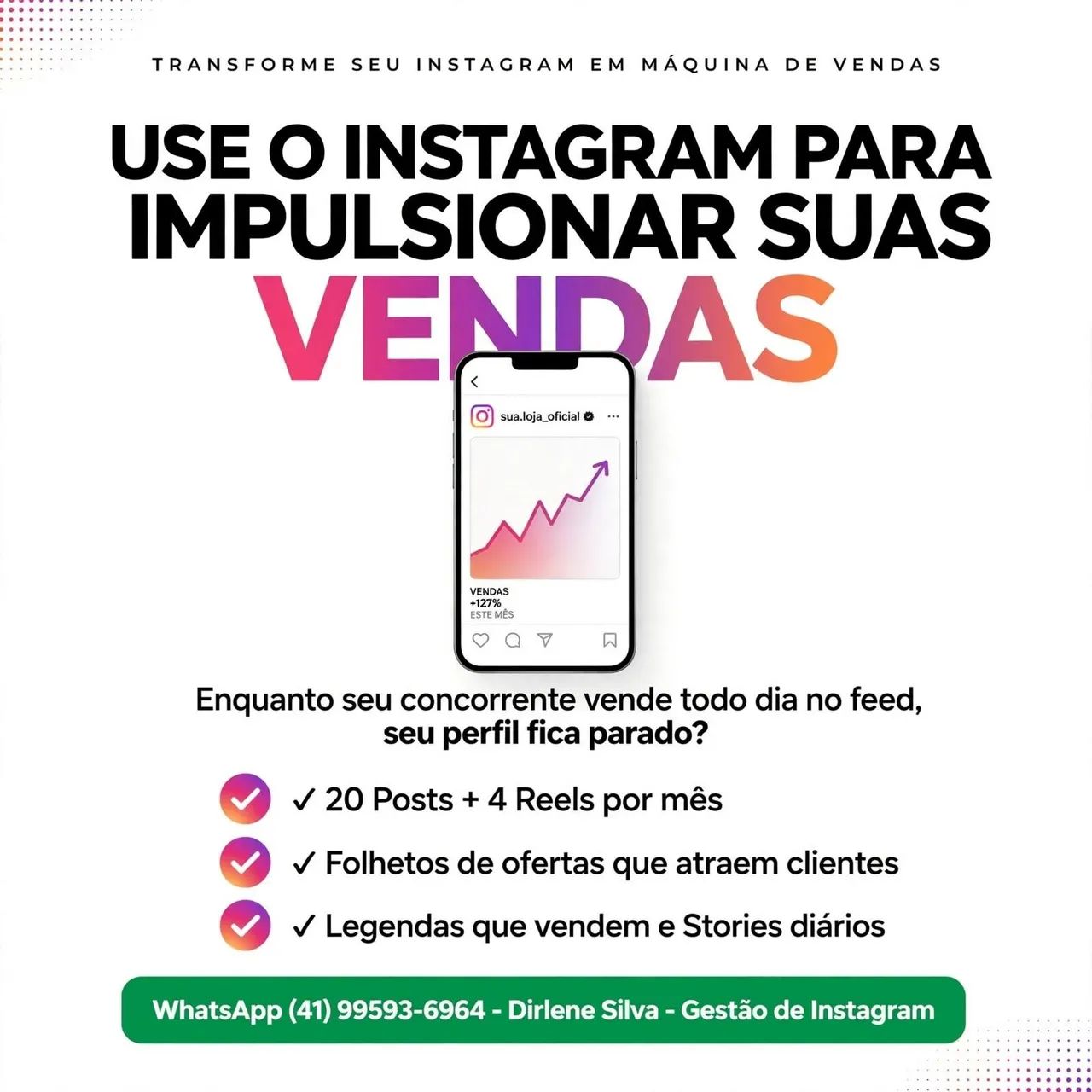 GESTÃO DE INSTAGRAM - PARA LOJAS E MICROEMPRESAS<br>