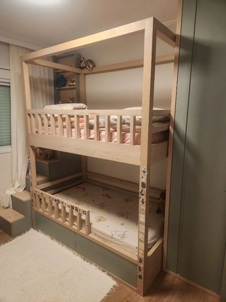 Quarto infantil planejado completo com bicama, armário, escrivaninha e 2 colchões - Foto 3