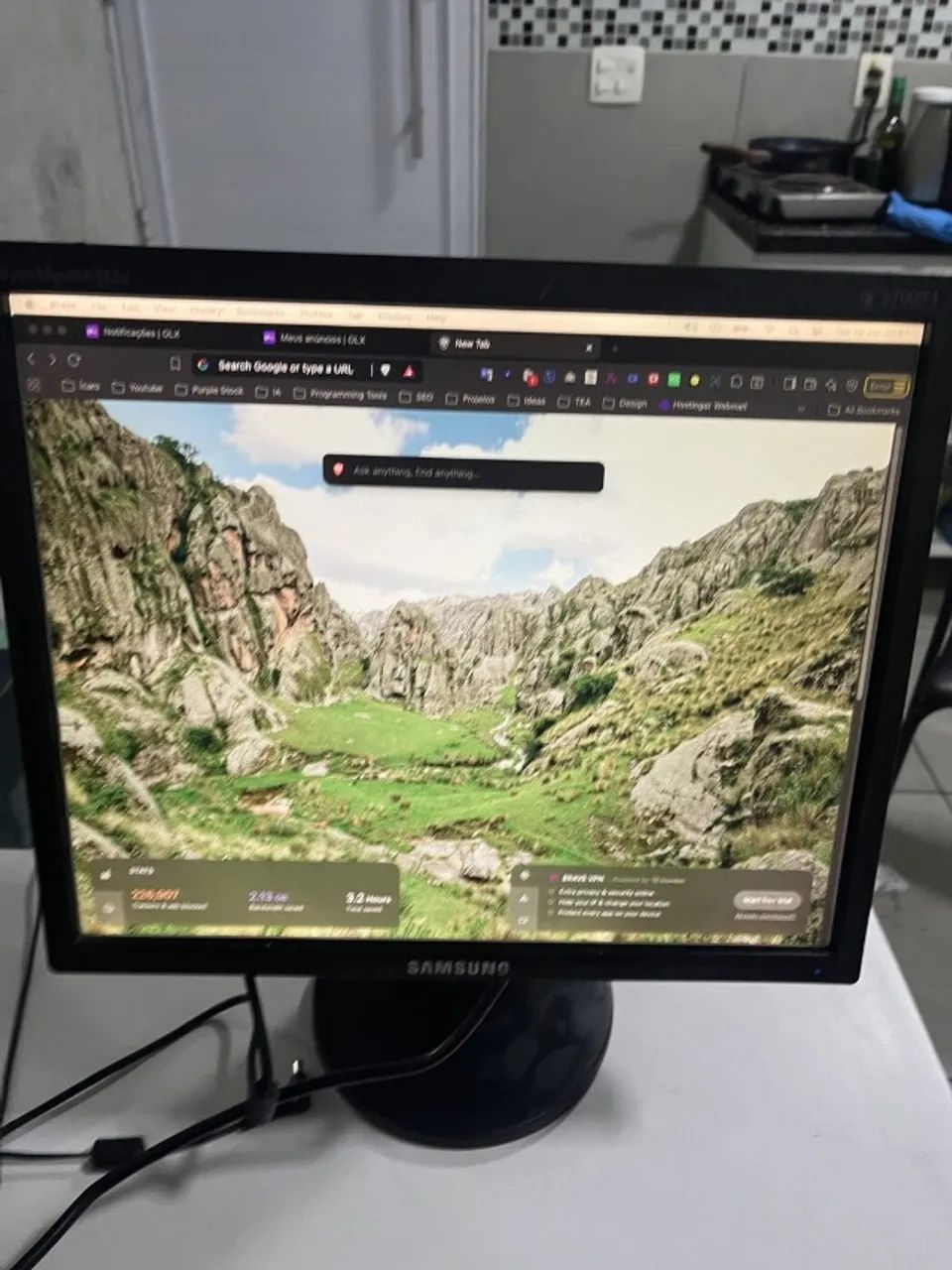 Monitor Samsung 743B 17" (com base)