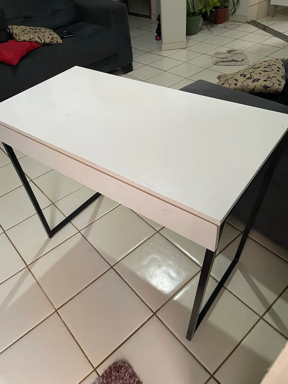 Mesa de escritório branca  - Foto 2