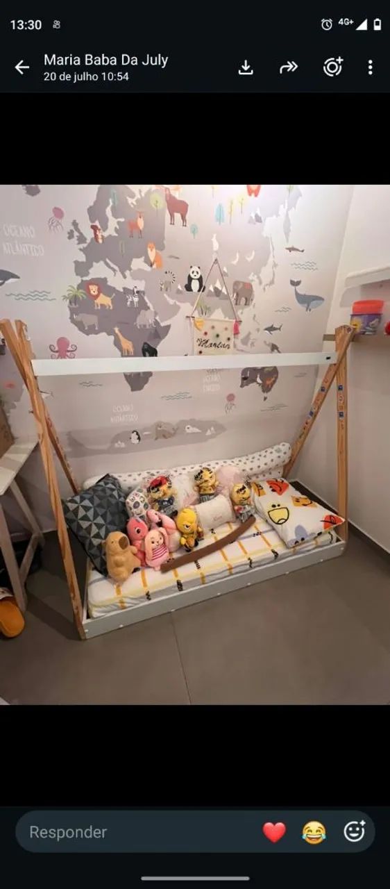Cama montessoriana mais colchão 