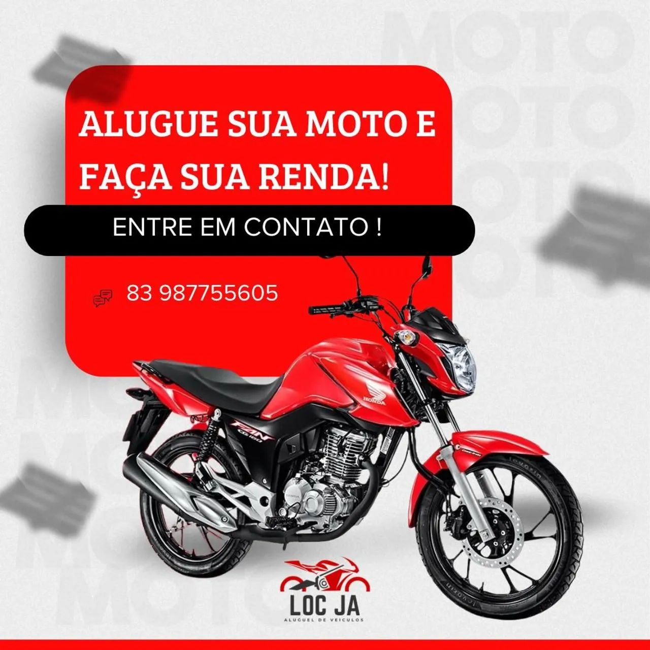 Honda start 2025 disponível  para Locação 