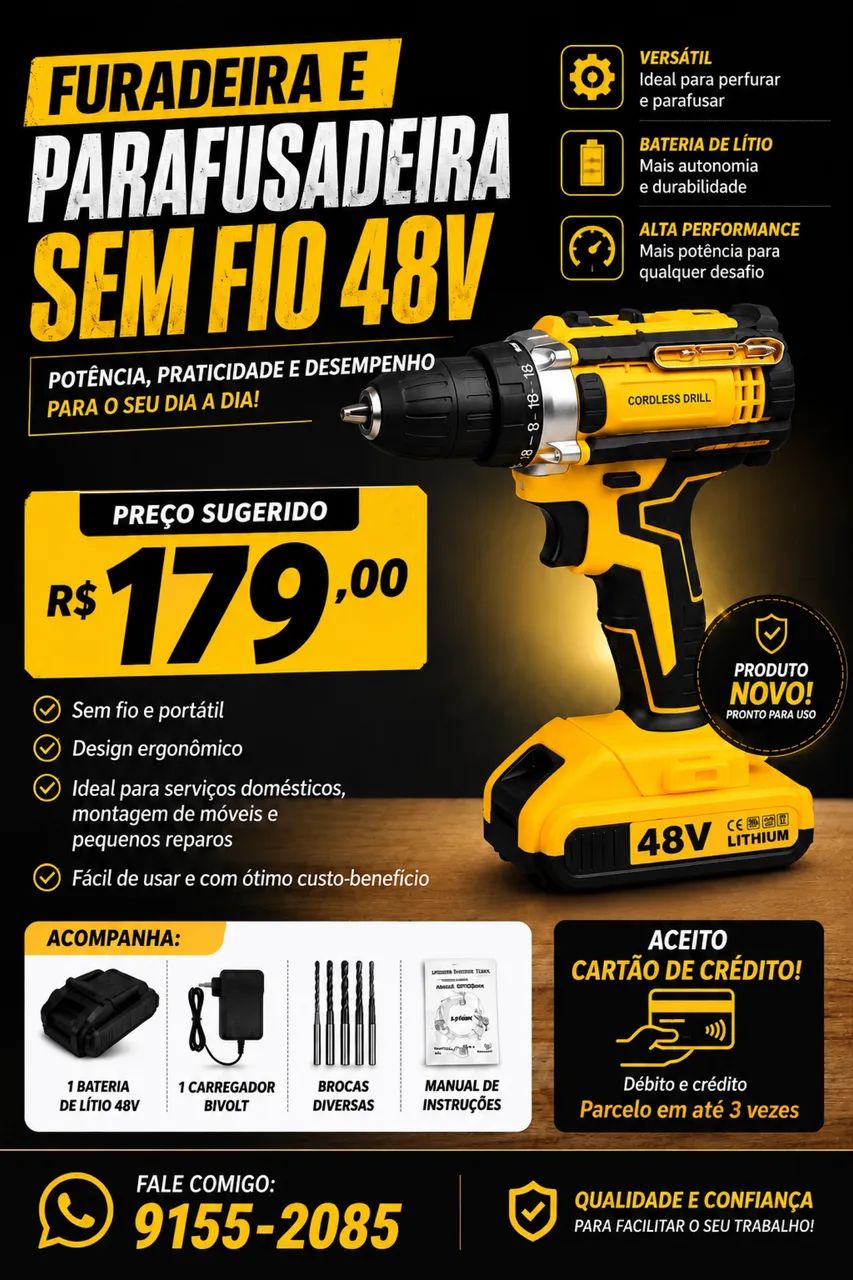 Furadeira + parafusadeira 