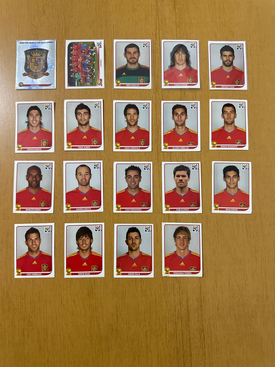 Figuras Copa 2010 - Seleção da Espanha