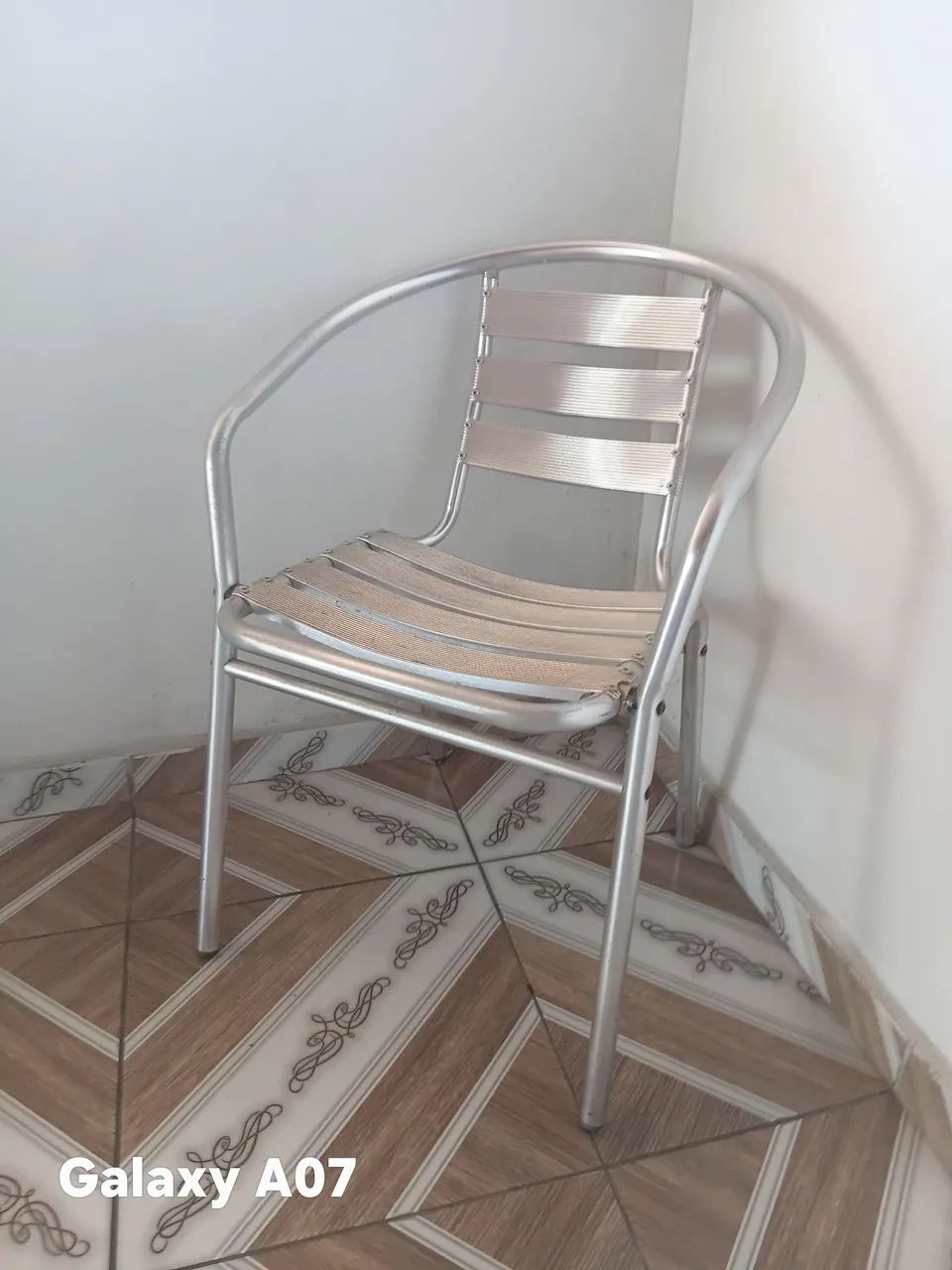 Cadeira de aluminio