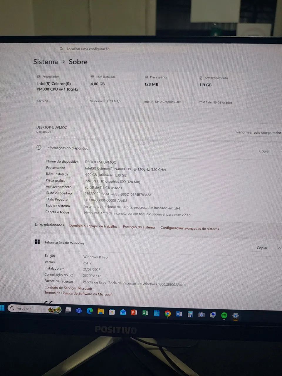 Computador  All in One Positivo Union C4500A-21 - Foto 2