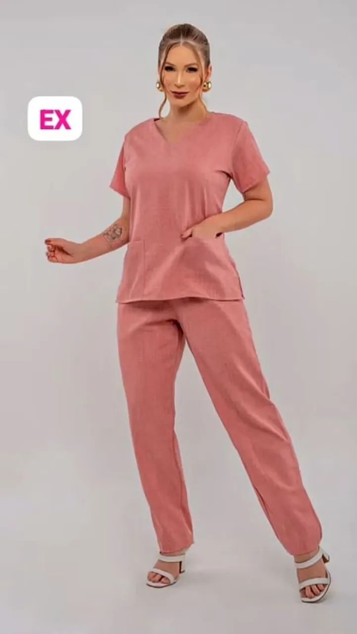 Jalecos enfermagem, pijama cirúrgico liso e estampado - Foto 2