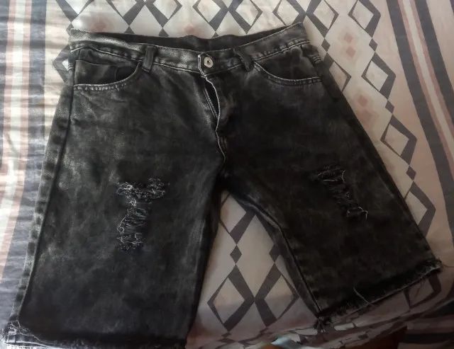 Bermuda Jeans Escuro Nova - Foto 3
