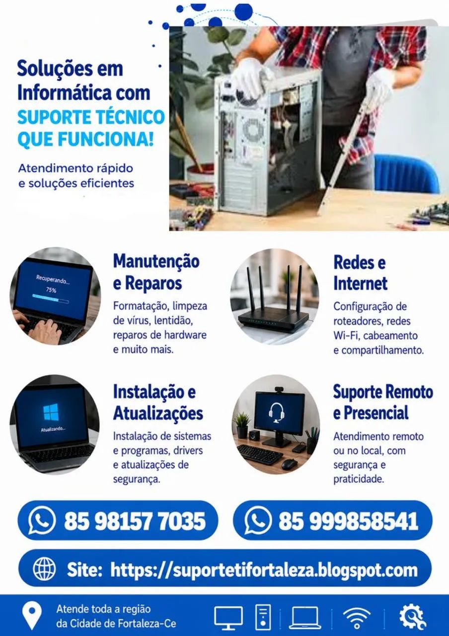 Técnico em T.I - Atendimento local e remoto