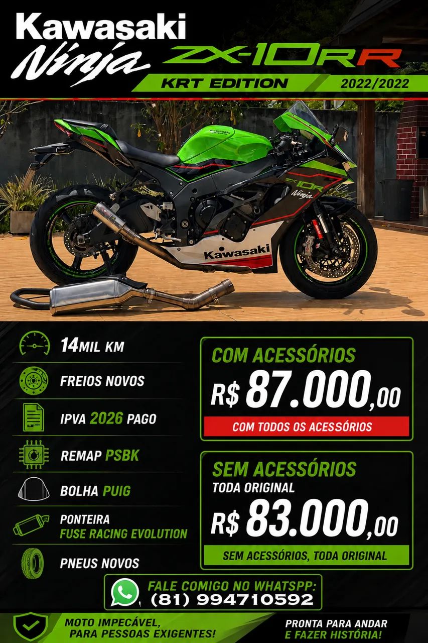 Kawasaki Zx-10/ Zx-10r 1000cc 2022 - 1497062977 | OLX