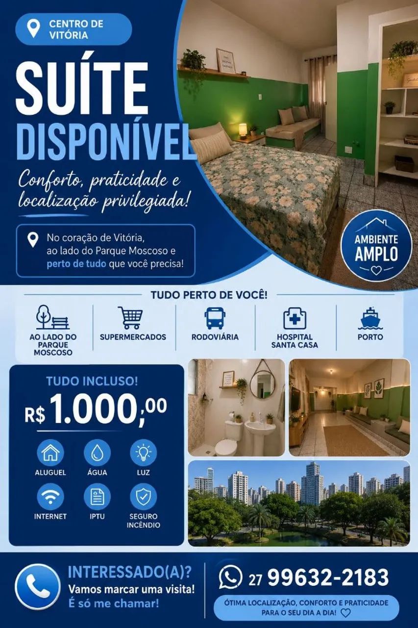 Suíte com todas contas inclusas