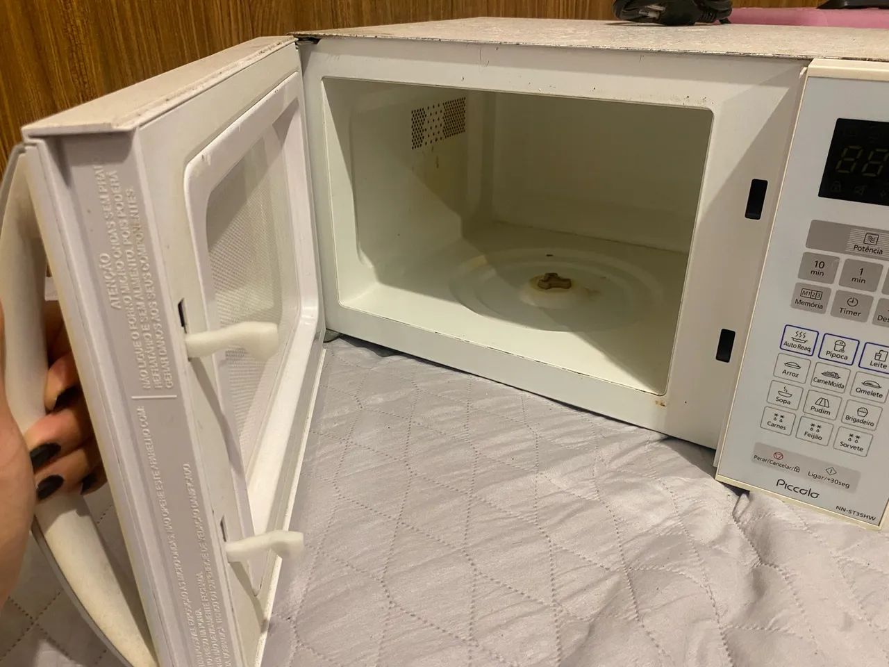 Microondas com defeito