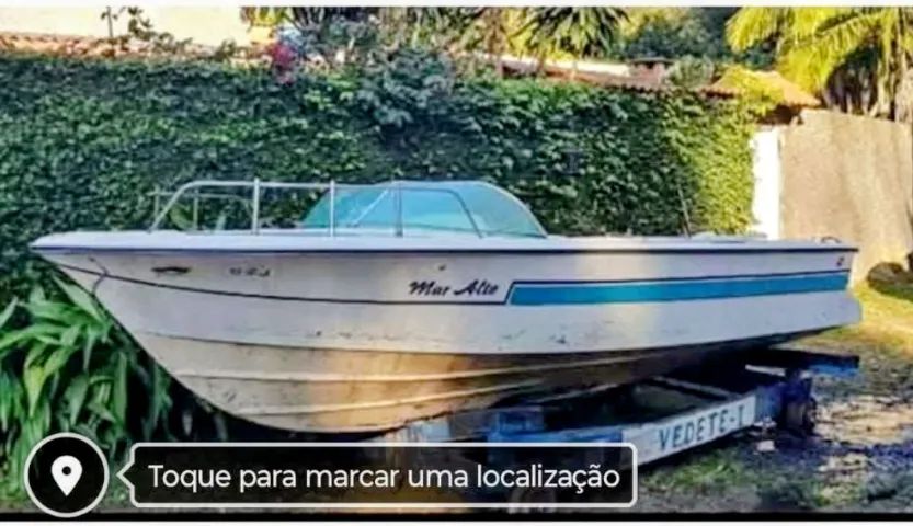 Casco de lancha cabrasmar 19 pés para venda com dok com carreta encalhe 