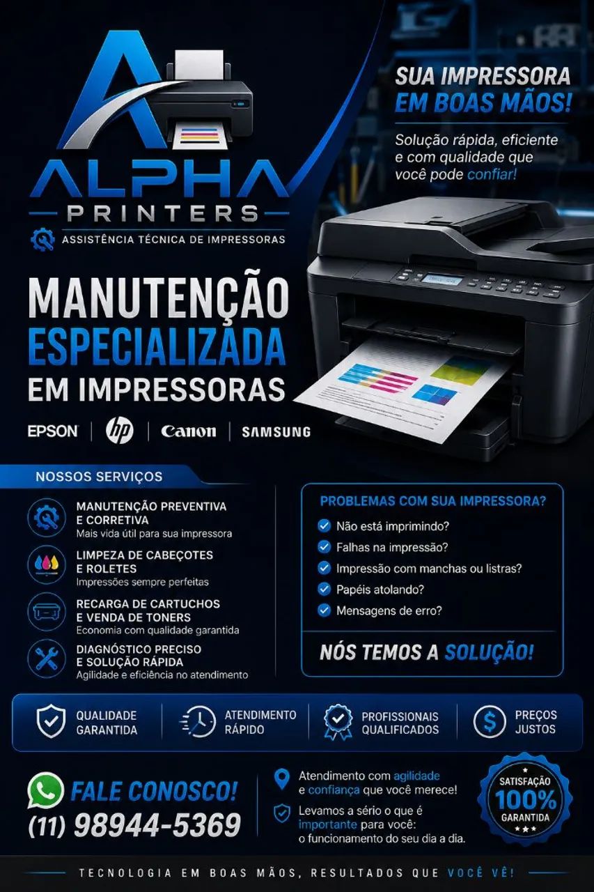 MANUTENÇÃO DE IMPRESSORAS 
