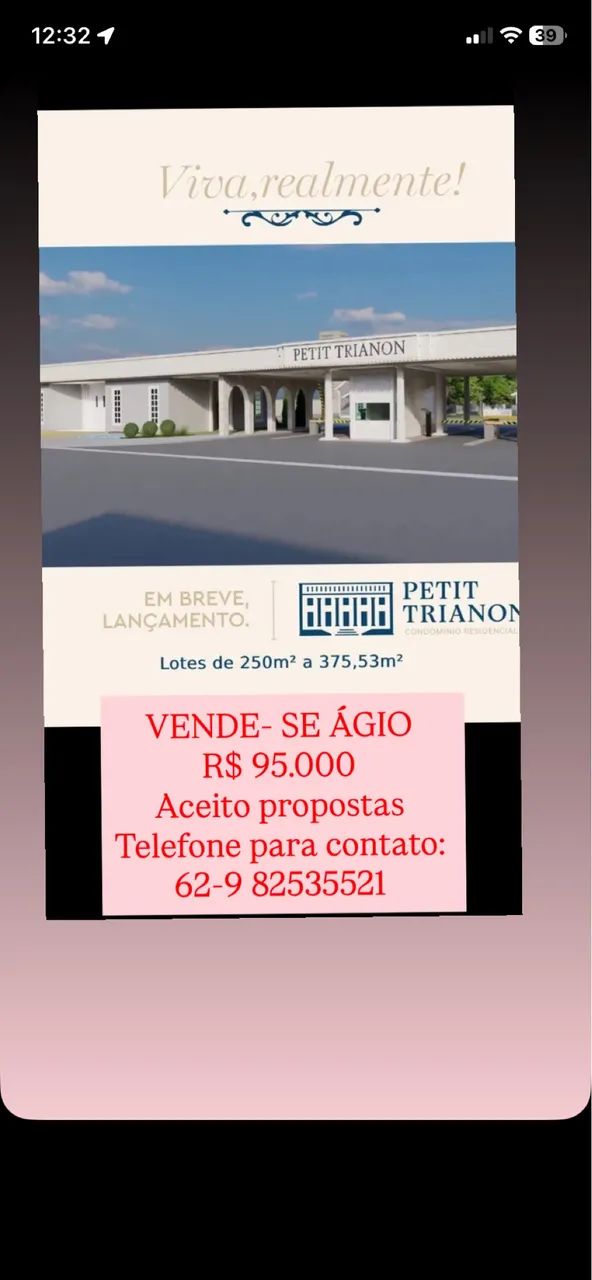 VENDE-SE ÁGIO 95 MIL