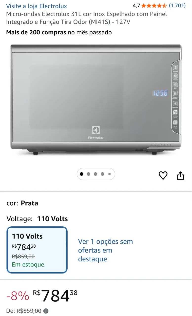 Microondas Eletrolux 31 litros - Foto 5