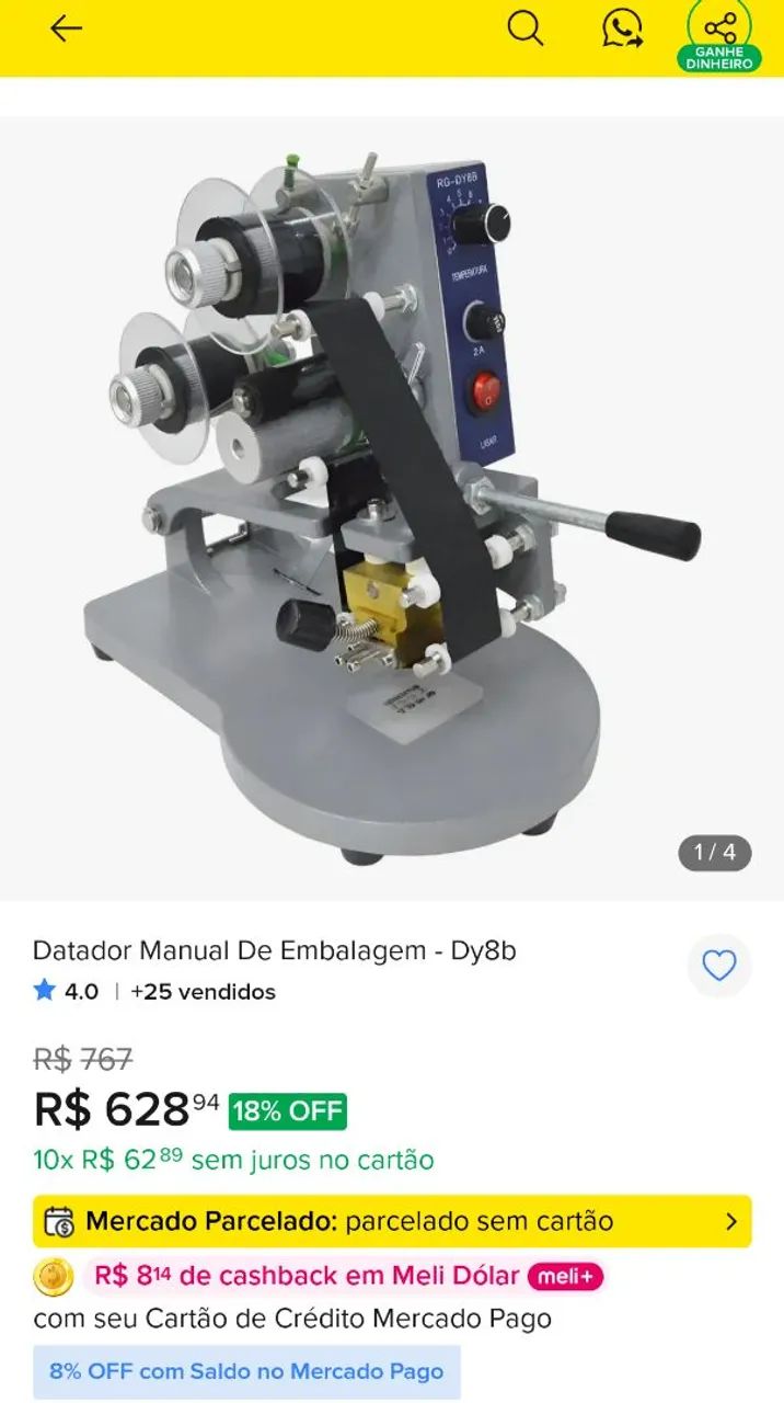 Datador Manual De Embalagem - Foto 4