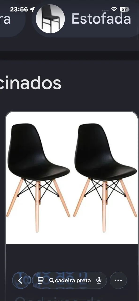 2 cadeiras pretas - para vender logo 