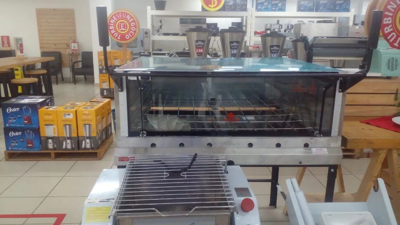 FORNO INDUSTRIAL A GÁS, EM INOX, DE 90 CM ( INTERNO ) NOVO, PROMOÇÃO!!!!