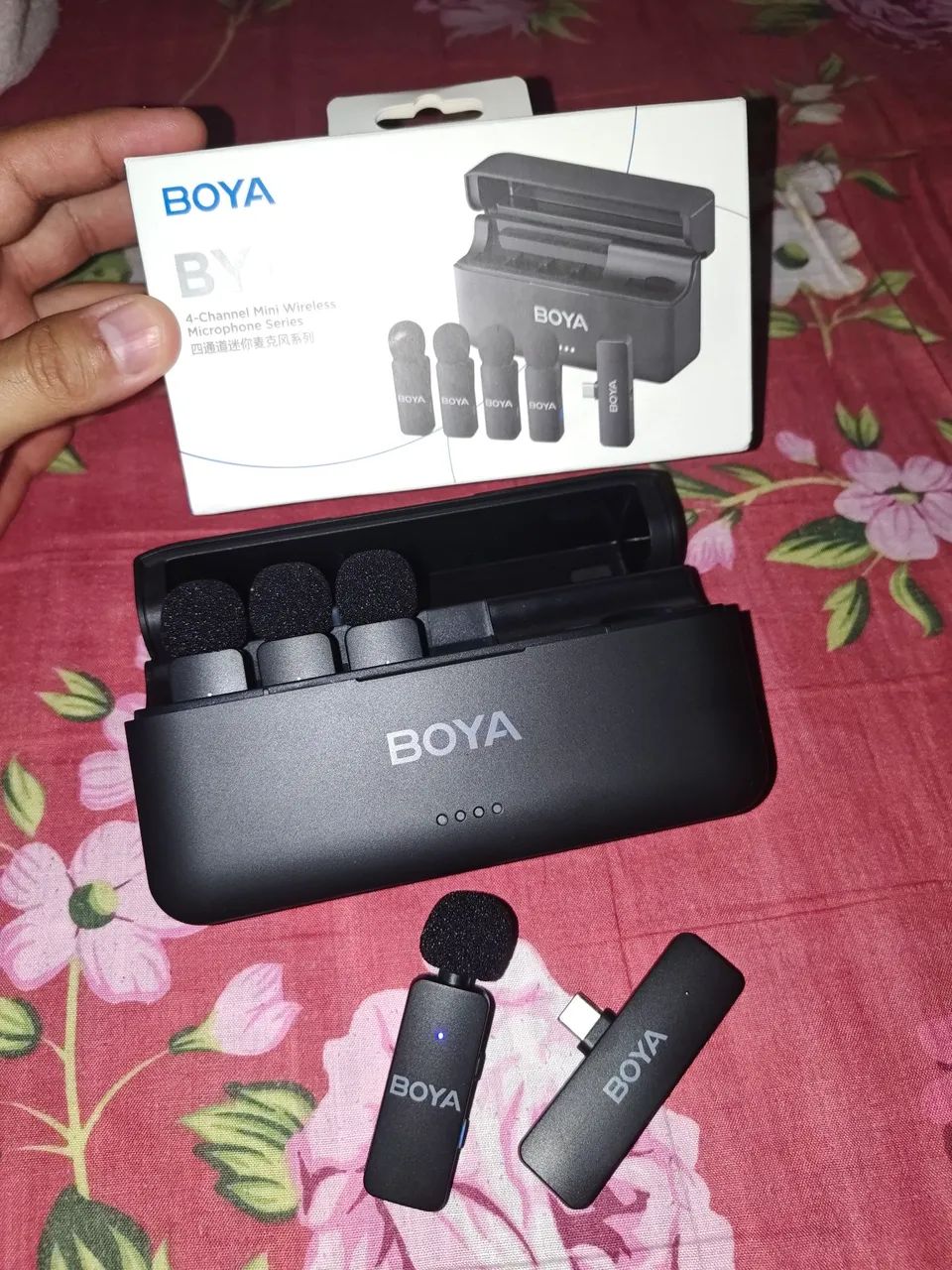 Microfone de Lapela Boya Original com 4 microfones. - Foto 2