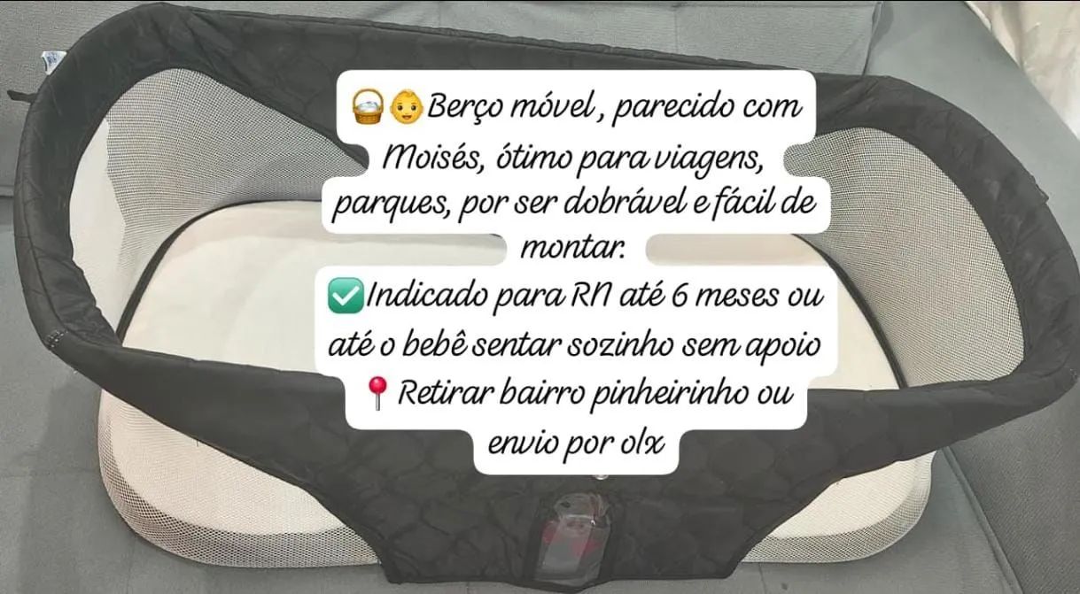 Moisés para bebê RN até 6 meses 